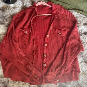 FP Movement by Free People Red Cardigan Sweater